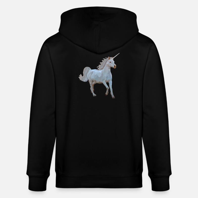 Elron, das Einhorn - Stanley/Stella Unisex Bio-Kapuzenjacke CULTIVATOR  - Schwarz