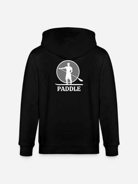 Paddle, paddle, paddle fan, paddle boarding - Stanley/Stella CULTIVATOR  Unisex Organic Hooded Jacket - black