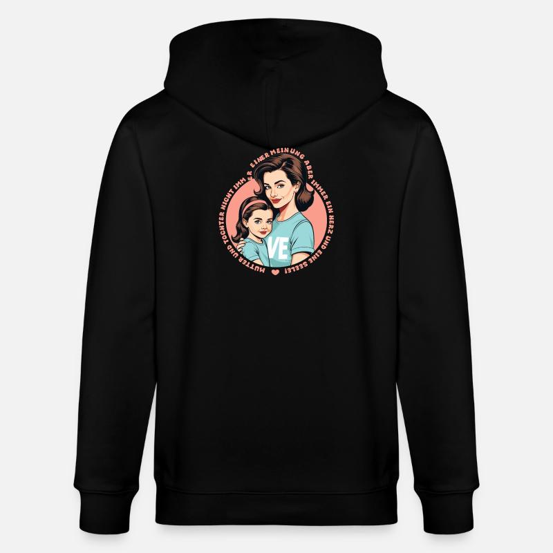 Mutter und Tochter - Stanley/Stella Unisex Bio-Kapuzenjacke CULTIVATOR  - Schwarz