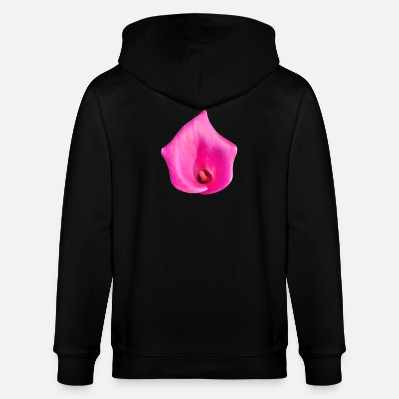 Fleur de Calla Rose - Veste à capuche bio CULTIVATOR Stanley/Stella Unisexe - noir