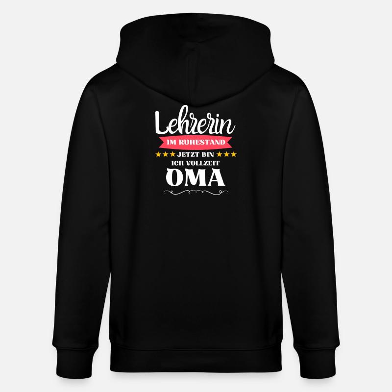 Lehrerin Oma - Stanley/Stella Unisex Bio-Kapuzenjacke CULTIVATOR - Schwarz