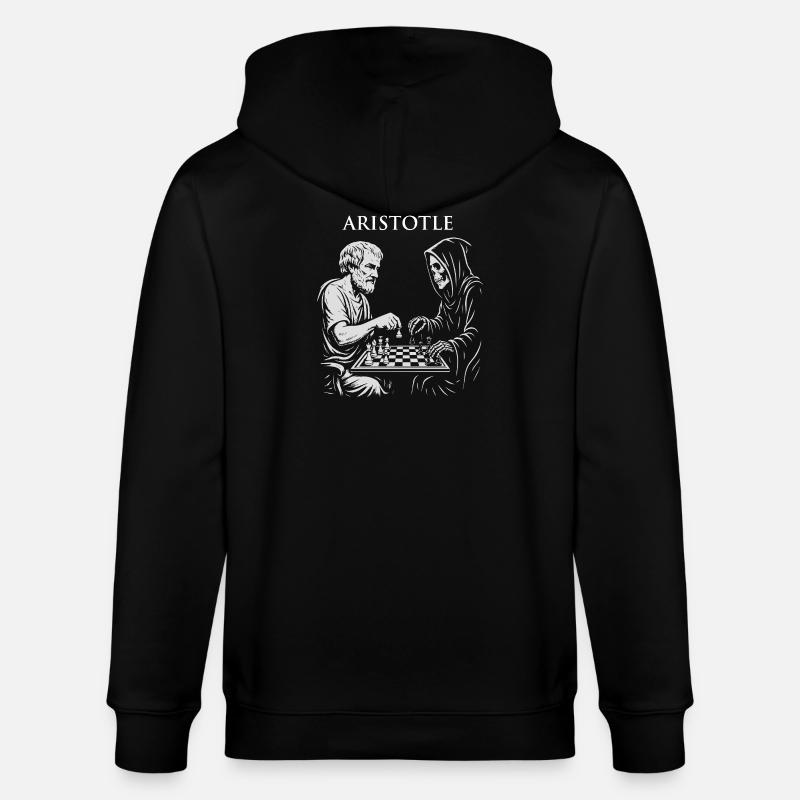 Aristoteles und grimmiger Raper Schachillustration - Stanley/Stella Unisex Bio-Kapuzenjacke CULTIVATOR - Schwarz