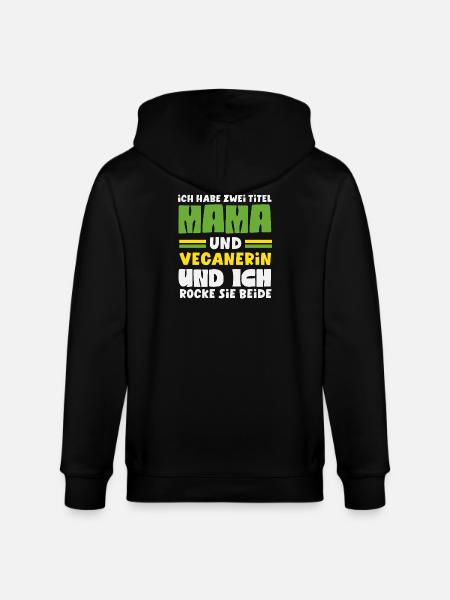 Attention I'm Vegan Funny Vegan Gift - Stanley/Stella CULTIVATOR Unisex Organic Hooded Jacket - black