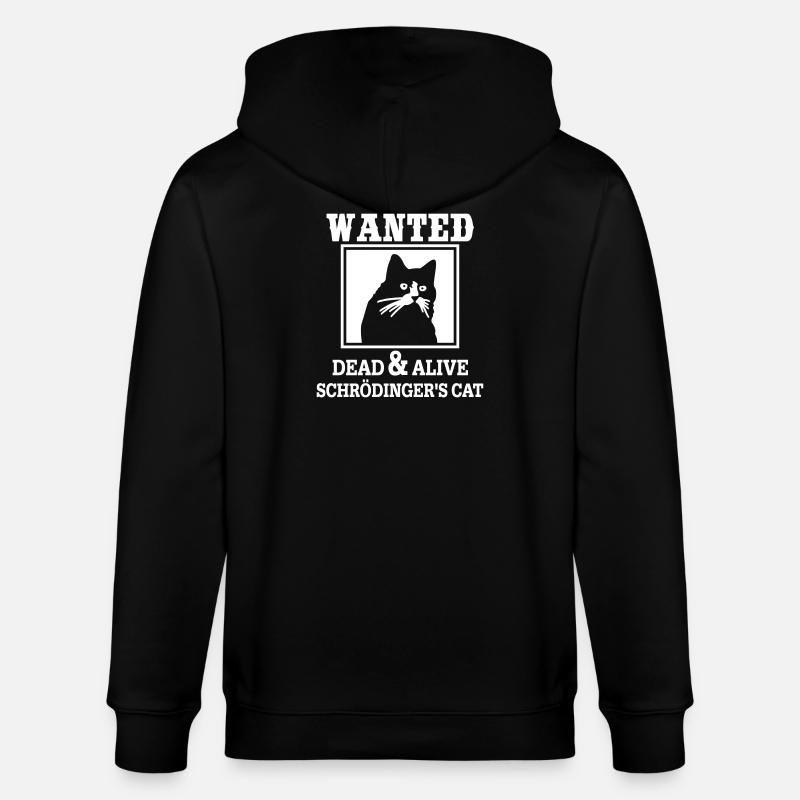 Schrödingers Katze gesucht, Nerdiges Quantenphysik - Stanley/Stella Unisex Bio-Kapuzenjacke CULTIVATOR - Schwarz