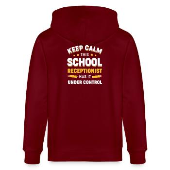 Receptionist School Receptionist - Stanley/Stella CULTIVATOR  Unisex Organic Hooded Jacket - burgundy - Back - Anna (173cm)
