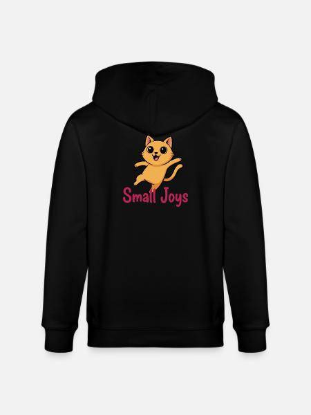 Little Kitten of Joy Jump - Stanley/Stella CULTIVATOR  Unisex Organic Hooded Jacket - black