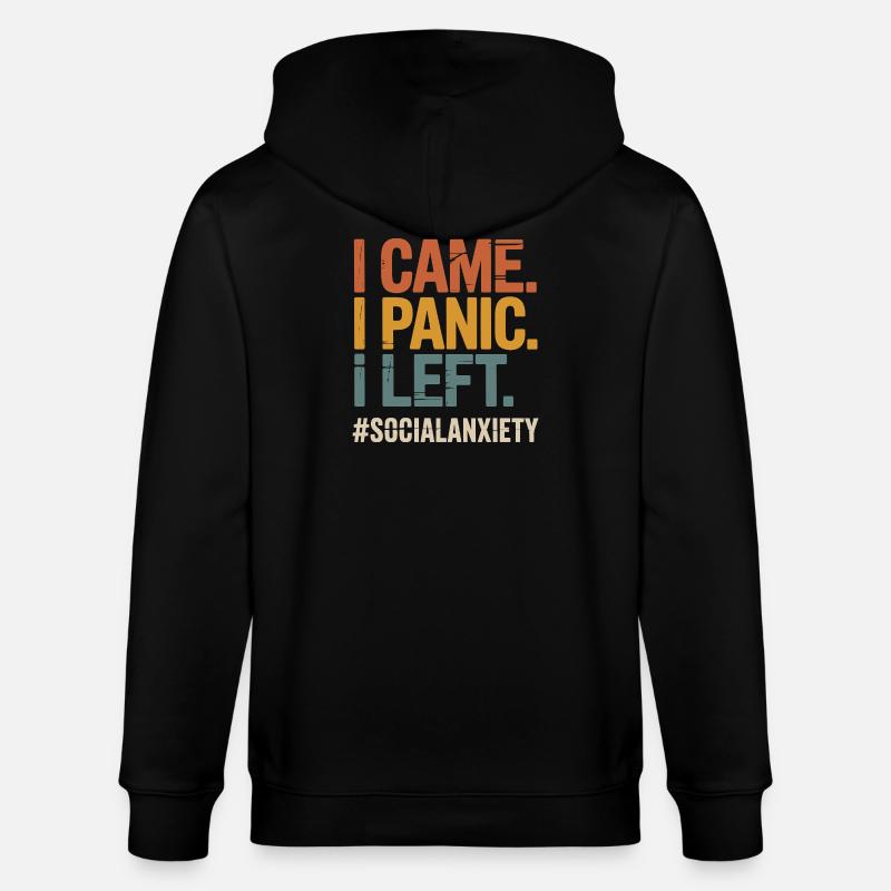 Introvertiertes Problem Lustiger Sozialfreak - Stanley/Stella Unisex Bio-Kapuzenjacke CULTIVATOR  - Schwarz