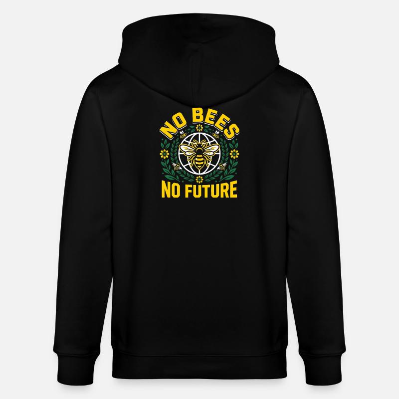Save the Bees - Retro Umwelt Statement - Stanley/Stella Unisex Bio-Kapuzenjacke CULTIVATOR - Schwarz