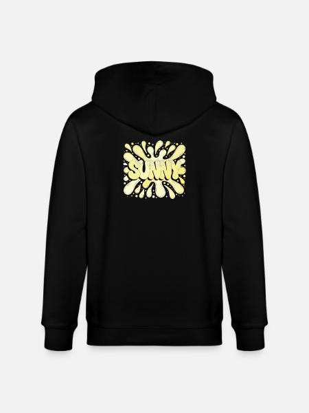 Sun Bubbles Retro Gelb - Stanley/Stella Unisex Bio-Kapuzenjacke CULTIVATOR - Schwarz