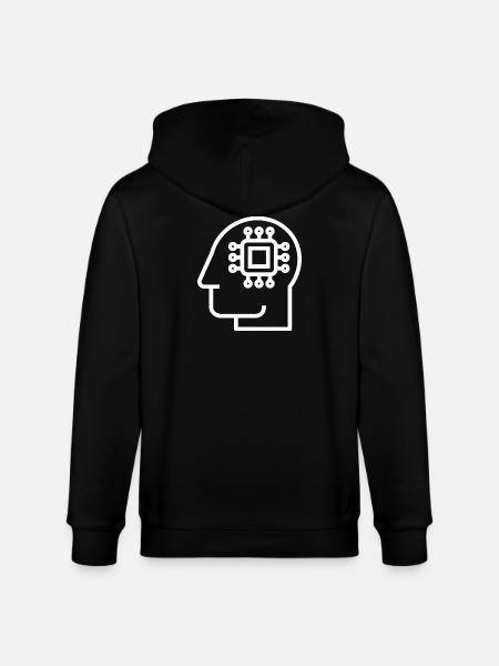 Ai, Artificial Intelligence, AI Technology - Stanley/Stella CULTIVATOR  Unisex Organic Hooded Jacket - black
