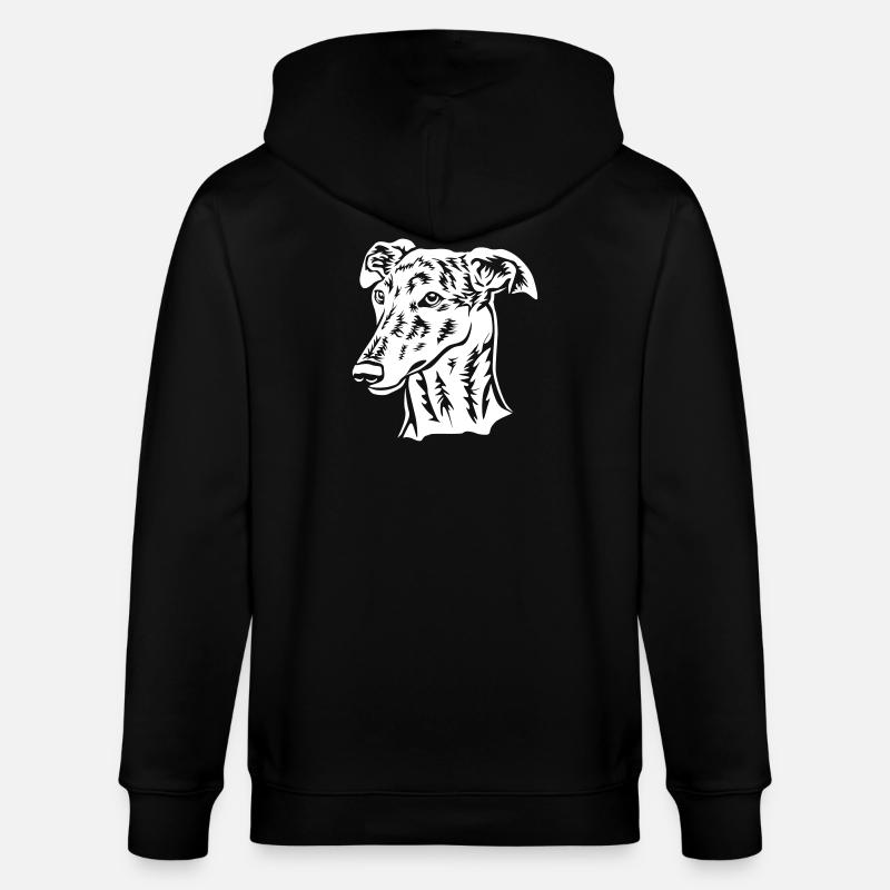 Galgo Kopf "Black Edition" - Stanley/Stella Unisex Bio-Kapuzenjacke CULTIVATOR - Schwarz