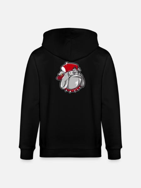 Bulldog Maskottchen Straßengrunge - Stanley/Stella Unisex Bio-Kapuzenjacke CULTIVATOR  - Schwarz
