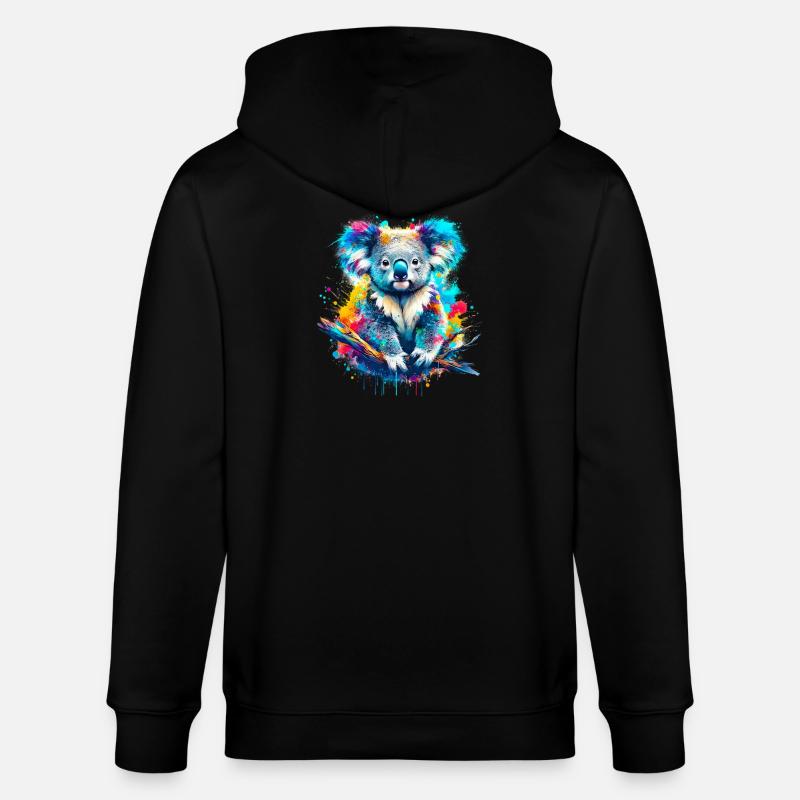 Koala - Veste à capuche bio CULTIVATOR Stanley/Stella Unisexe - noir