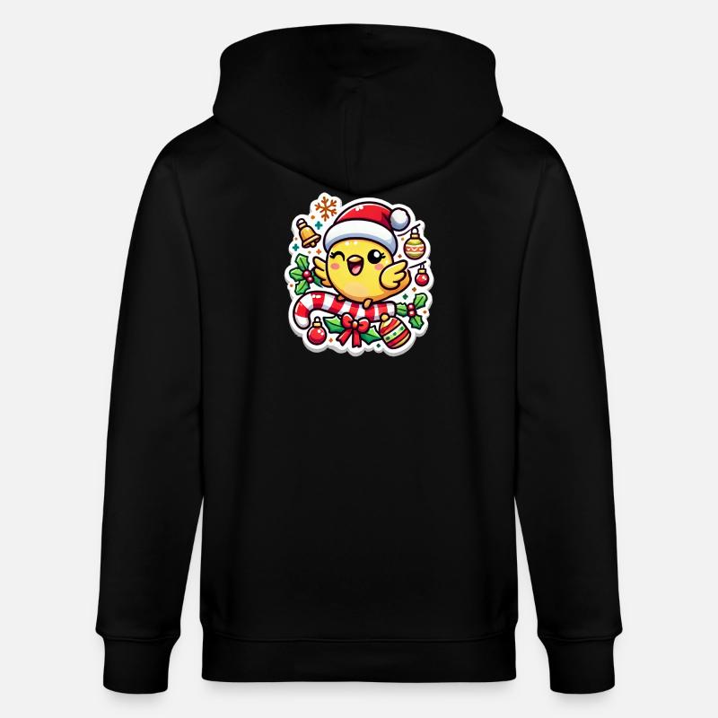 Puce de Canari de Noël - Veste à capuche bio CULTIVATOR Stanley/Stella Unisexe - noir
