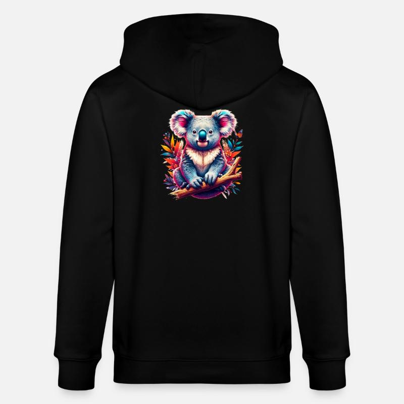 Koala - Veste à capuche bio CULTIVATOR Stanley/Stella Unisexe - noir