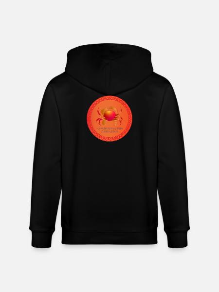 The Cancer Sign - Stanley/Stella CULTIVATOR Unisex Organic Hooded Jacket - black