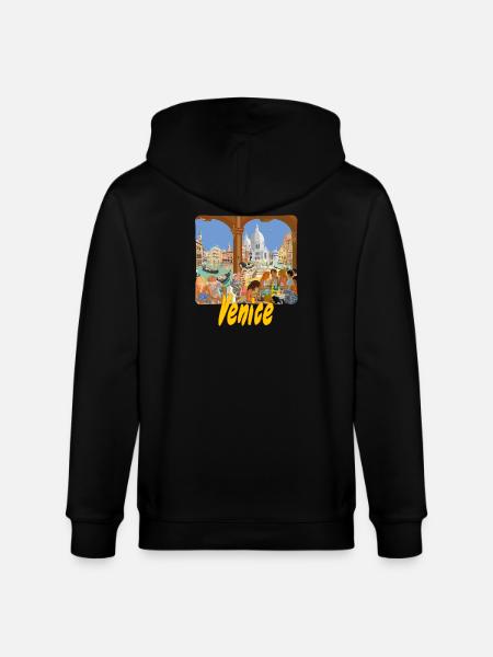 Venedig - Stanley/Stella Unisex Bio-Kapuzenjacke CULTIVATOR - Schwarz
