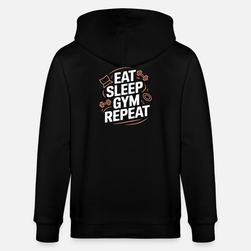 Manger dormir Gym Répéter - Veste à capuche bio CULTIVATOR Stanley/Stella Unisexe - noir