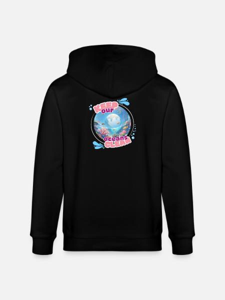 Gardez l’océan propre - Veste à capuche bio CULTIVATOR Stanley/Stella Unisexe - noir