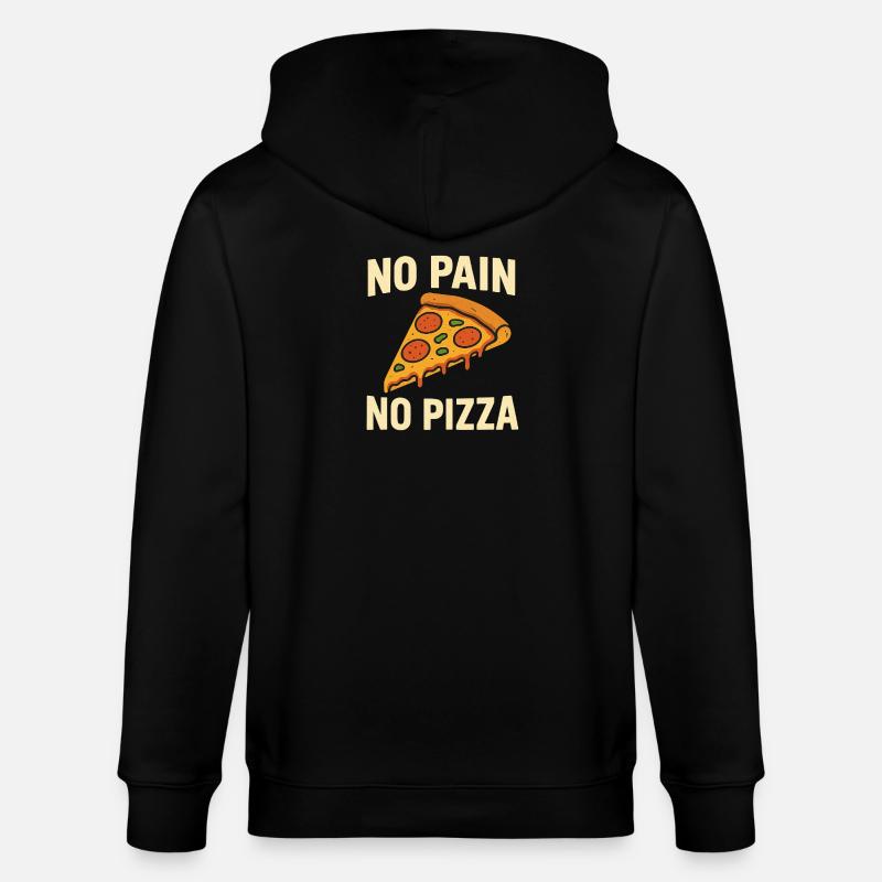 Pas de douleur, pas de pizza - Veste à capuche bio CULTIVATOR Stanley/Stella Unisexe - noir