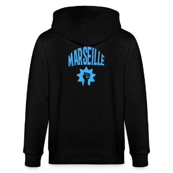 Marseille - Stanley/Stella CULTIVATOR  Unisex Organic Hooded Jacket - black - Back - Anna (173cm)