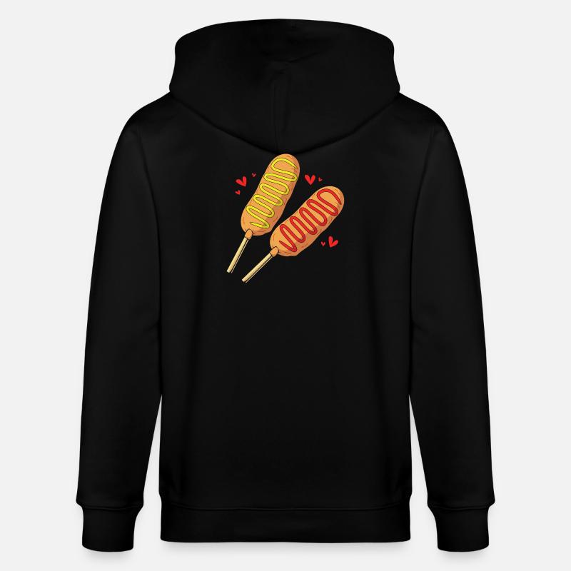 Corn Dog - Stanley/Stella Unisex Bio-Kapuzenjacke CULTIVATOR  - Schwarz