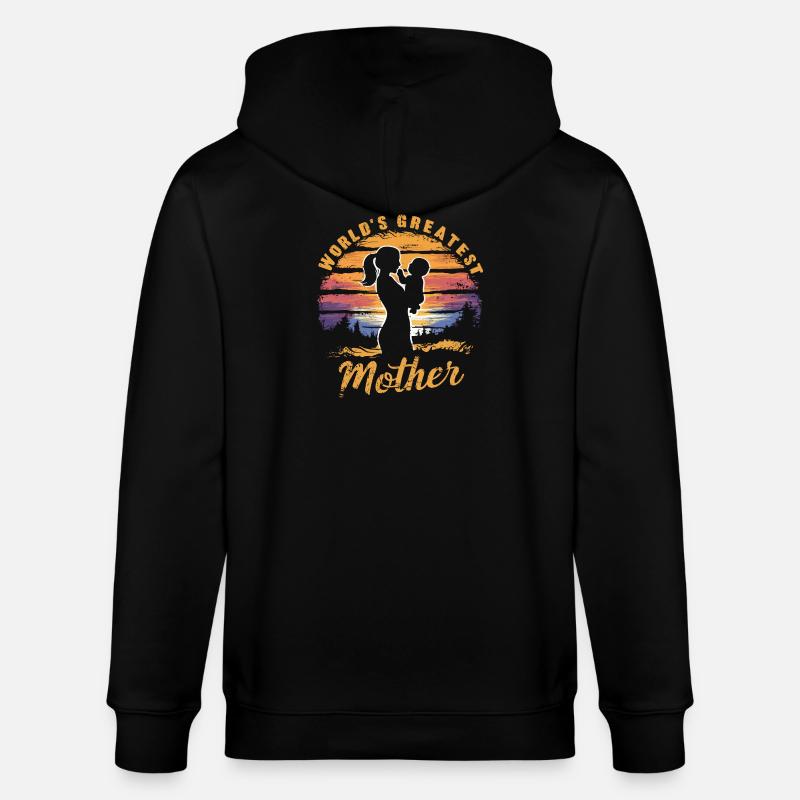 La plus grande mère du monde - Veste à capuche bio CULTIVATOR Stanley/Stella Unisexe - noir