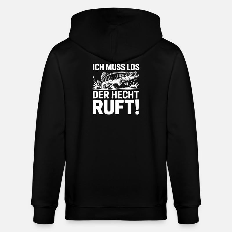 Der Hecht ruft! - Stanley/Stella Unisex Bio-Kapuzenjacke CULTIVATOR  - Schwarz