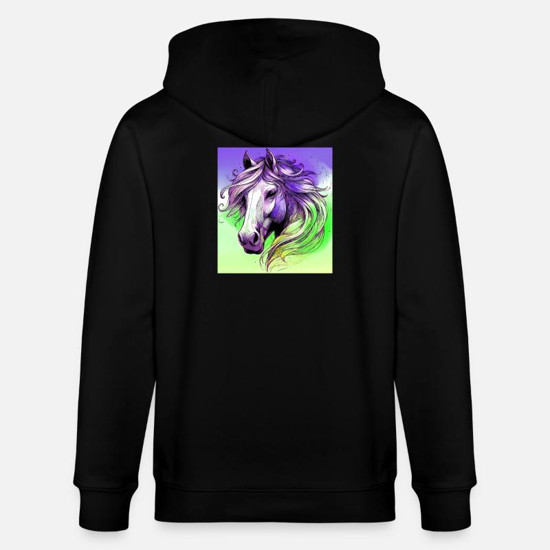 cheval - Veste à capuche bio CULTIVATOR Stanley/Stella Unisexe - noir