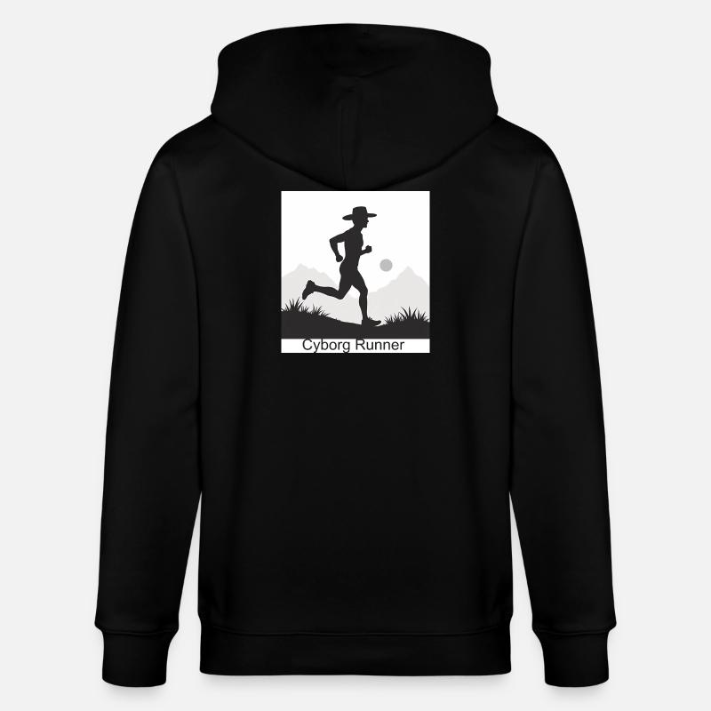 Cyborg Runner - Stanley/Stella Unisex Bio-Kapuzenjacke CULTIVATOR  - Schwarz