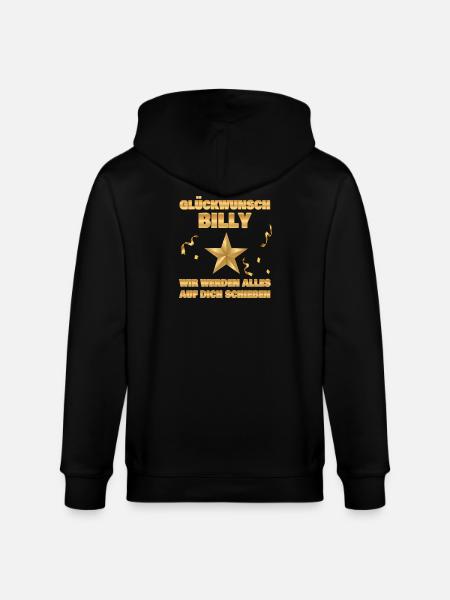 Billy - Stanley/Stella Unisex Bio-Kapuzenjacke CULTIVATOR  - Schwarz