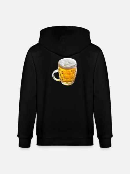 Goldenes Bierglas Motiv - Stanley/Stella Unisex Bio-Kapuzenjacke CULTIVATOR  - Schwarz