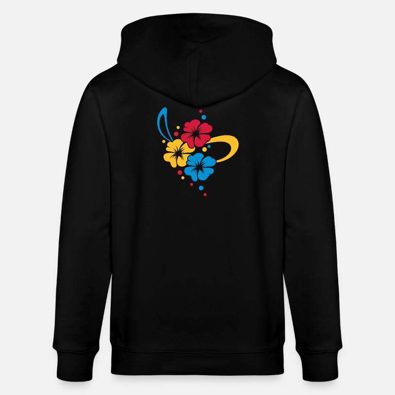 Bouquet de fleurs avec ruban - Veste à capuche bio CULTIVATOR Stanley/Stella Unisexe - noir