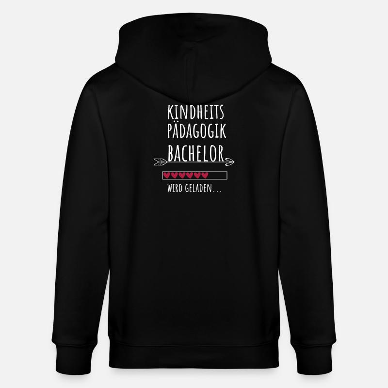 Kindheitspädagogik Bachelor Studium Geschenk - Stanley/Stella Unisex Bio-Kapuzenjacke CULTIVATOR  - Schwarz