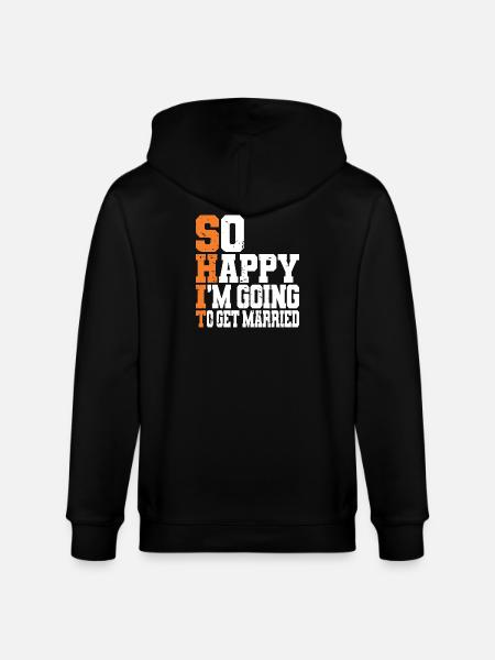 Sjov polterabend Forlovelse Bryllup Gift - Stanley/Stella økologisk unisex-hættejakke CULTIVATOR  - sort