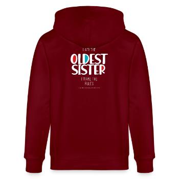 Sœur aînée - Veste à capuche bio CULTIVATOR Stanley/Stella Unisexe - bordeaux - Dos - Anna (173cm)