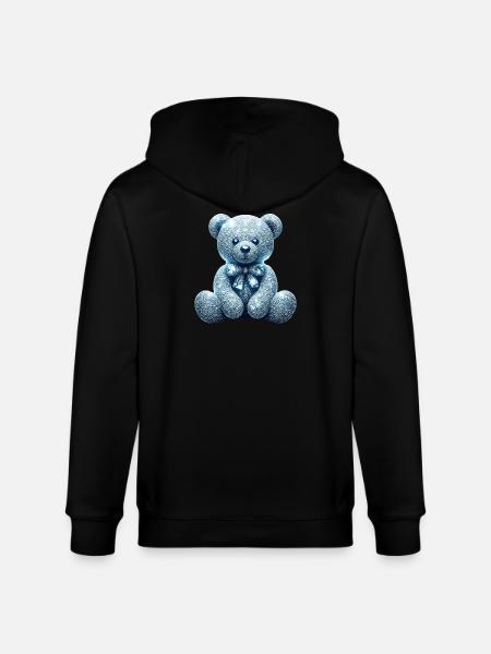 Crystal Bear Diamond Diamonds - Stanley/Stella CULTIVATOR Unisex Organic Hooded Jacket - black