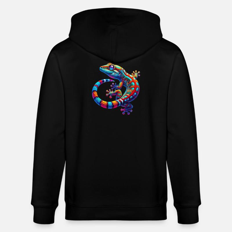 Gecko - Stanley/Stella Unisex Bio-Kapuzenjacke CULTIVATOR  - Schwarz
