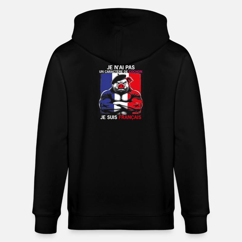 SCHWEINEKOPF - Stanley/Stella Unisex Bio-Kapuzenjacke CULTIVATOR - Schwarz