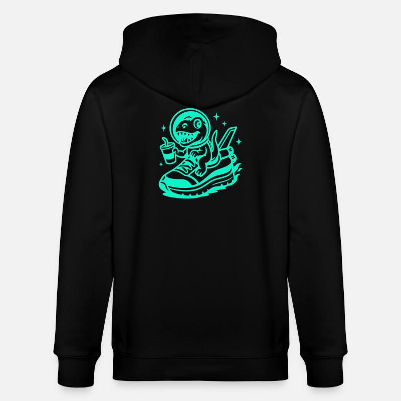 Space Fun Saurus Junior - Veste à capuche bio CULTIVATOR Stanley/Stella Unisexe - noir