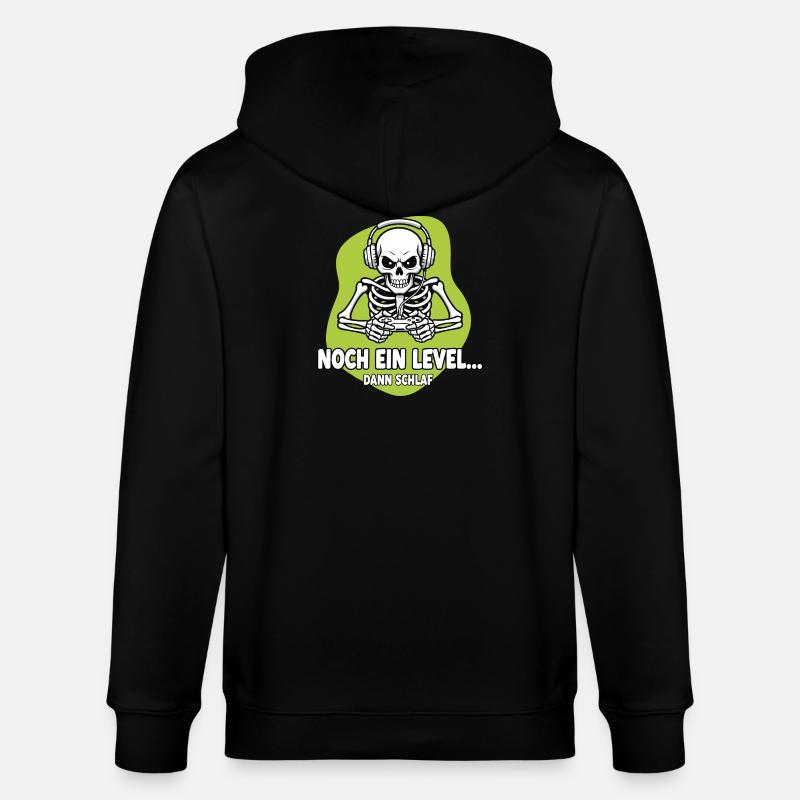 Gamer Skelett Noch Ein Level - Stanley/Stella Unisex Bio-Kapuzenjacke CULTIVATOR  - Schwarz