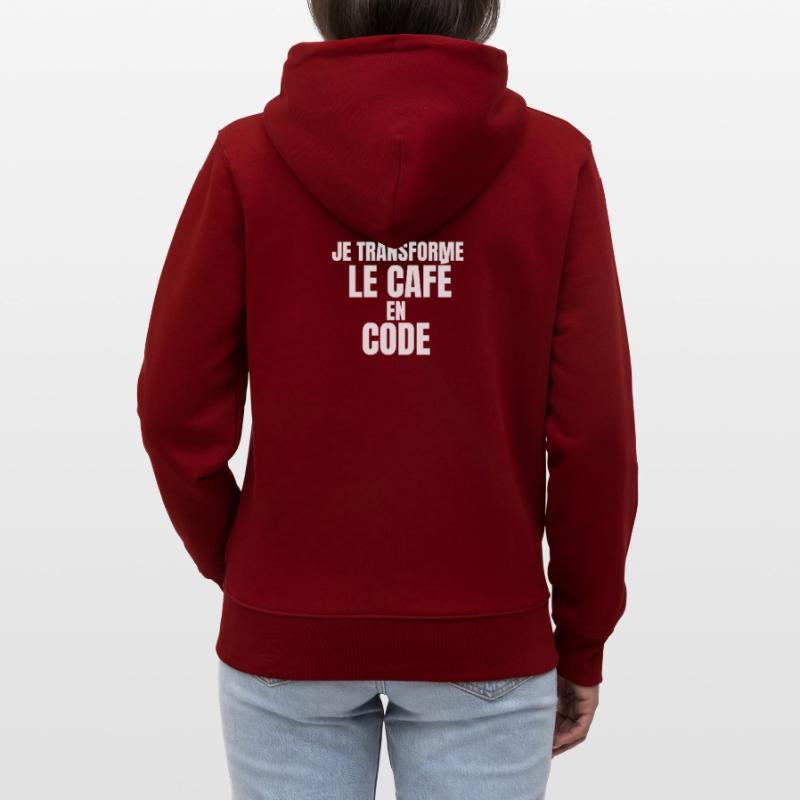 Je transforme le café en code Veste à capuche bio CULTIVATOR Stanley/Stella Unisexe