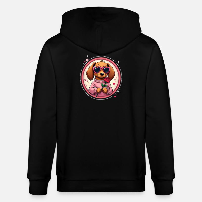 Dackel teckel teckel tekel - Veste à capuche bio CULTIVATOR Stanley/Stella Unisexe - noir