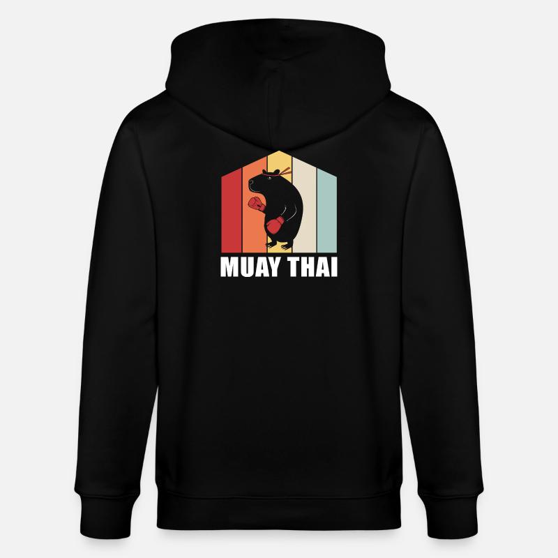 Muay thai Kickboxer Kickboxing Thai boxing - Stanley/Stella Unisex Bio-Kapuzenjacke CULTIVATOR  - Schwarz