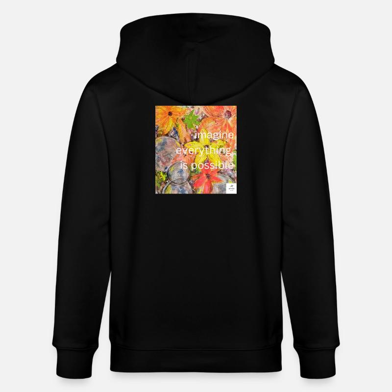 imagine everything is possible I statementstyle  - Stanley/Stella Unisex Bio-Kapuzenjacke CULTIVATOR  - Schwarz
