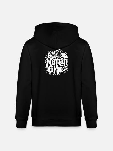 Best Mom in the World - Stanley/Stella CULTIVATOR  Unisex Organic Hooded Jacket - black