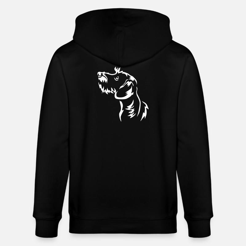 Tête de teckel « Black Edition » - Veste à capuche bio CULTIVATOR Stanley/Stella Unisexe - noir