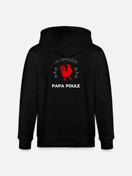 Le véritable papa poule - Veste à capuche bio CULTIVATOR Stanley/Stella Unisexe - noir