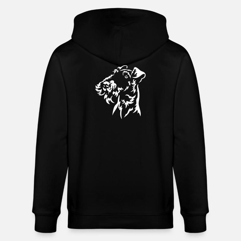 Fox Terrier Head « Black Edition » - Veste à capuche bio CULTIVATOR Stanley/Stella Unisexe - noir