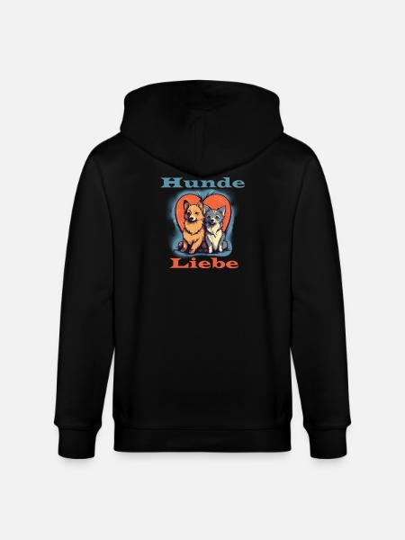 Hunde Liebe - Stanley/Stella Unisex Bio-Kapuzenjacke CULTIVATOR  - Schwarz